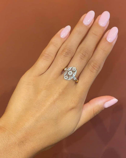 Bague Vintage Art - Déco Diamants &quot;Makayla&quot; - Elliade Paris