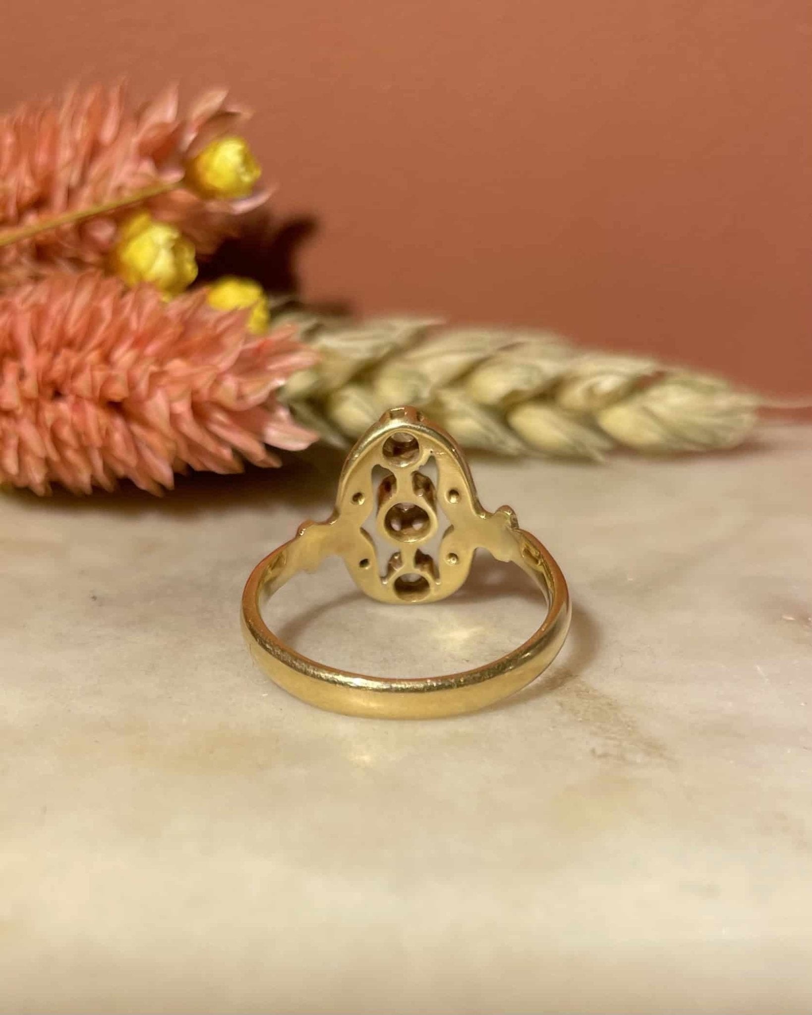 Bague Vintage Art - Déco Diamants "Makayla" - Elliade Paris