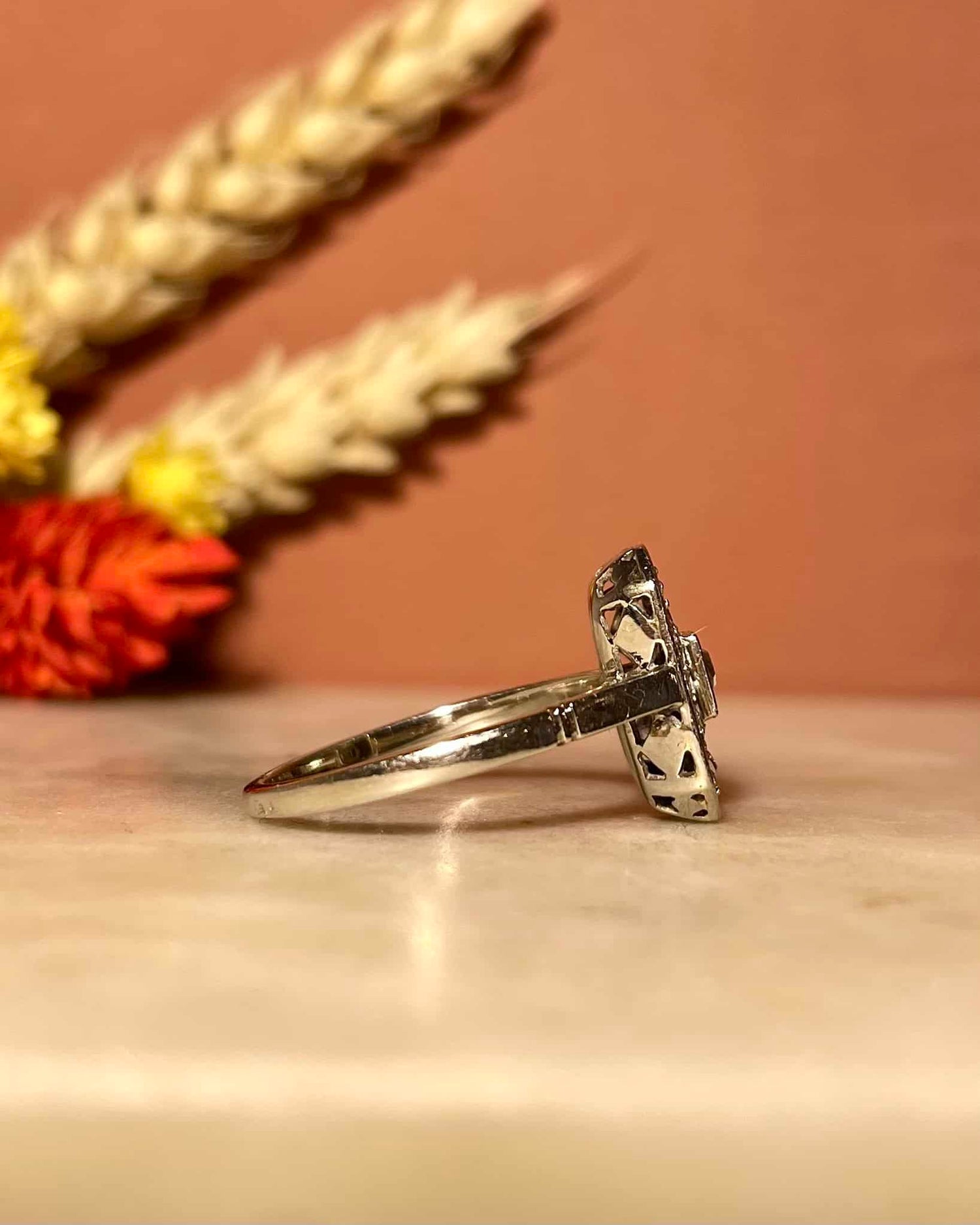 Bague Vintage Art - Déco Diamants &quot;Margaux&quot; - Elliade Paris