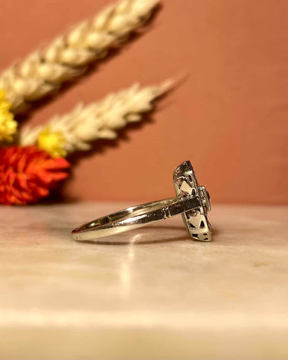 Bague Vintage Art - Déco Diamants &quot;Margaux&quot; - Elliade Paris