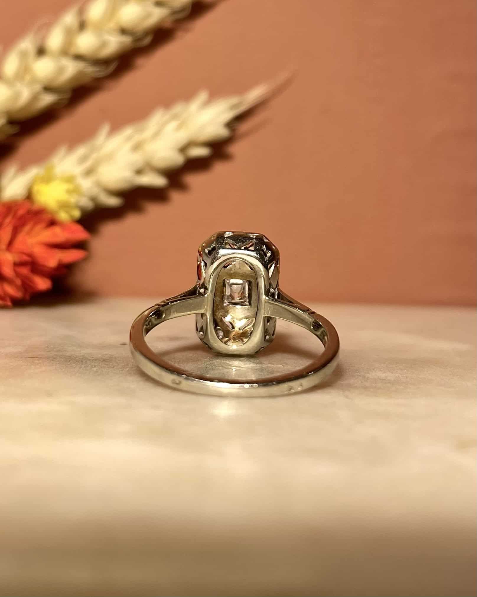 Bague Vintage Art - Déco Diamants &quot;Margaux&quot; - Elliade Paris