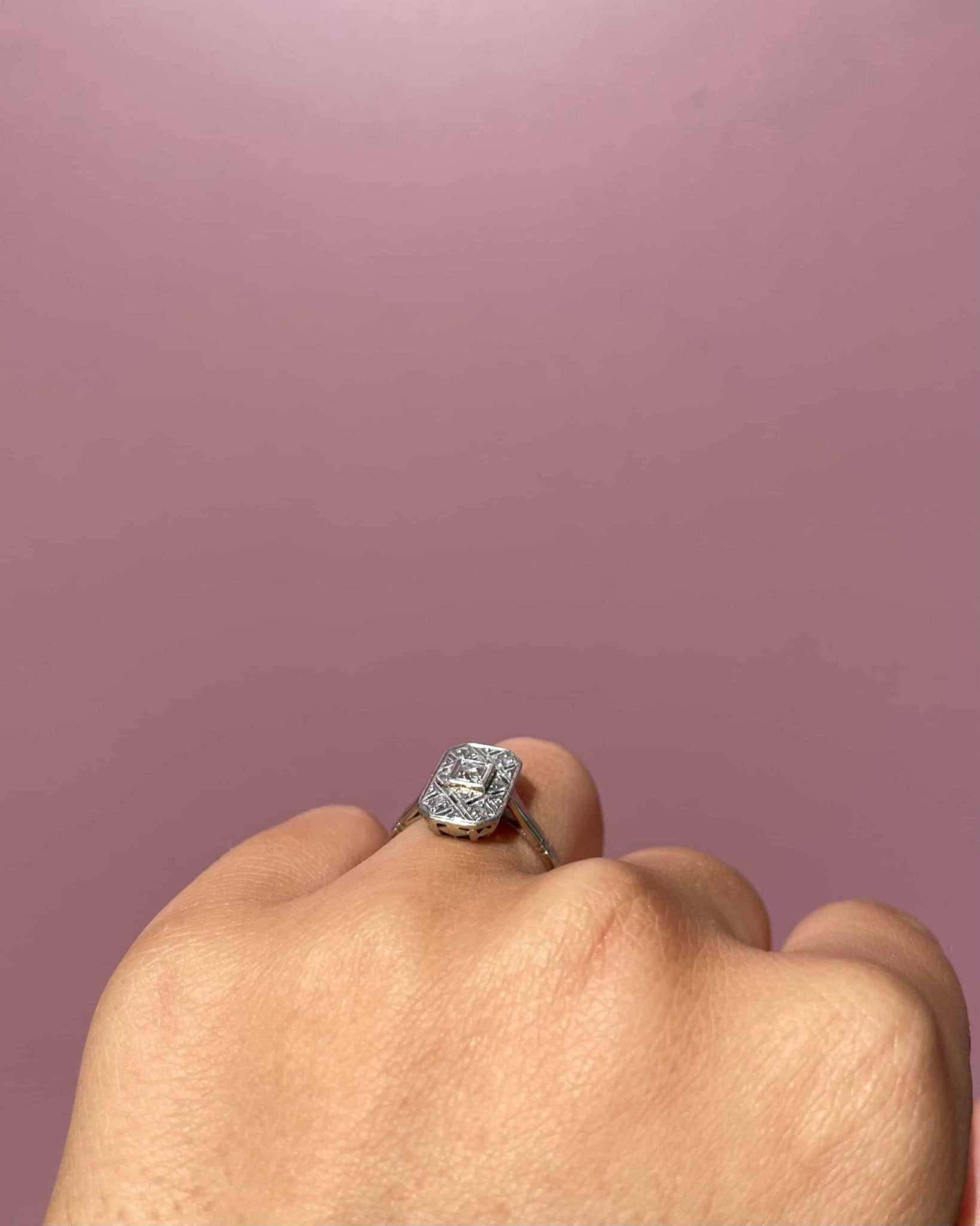 Bague Vintage Art - Déco Diamants "Margaux" - Elliade Paris