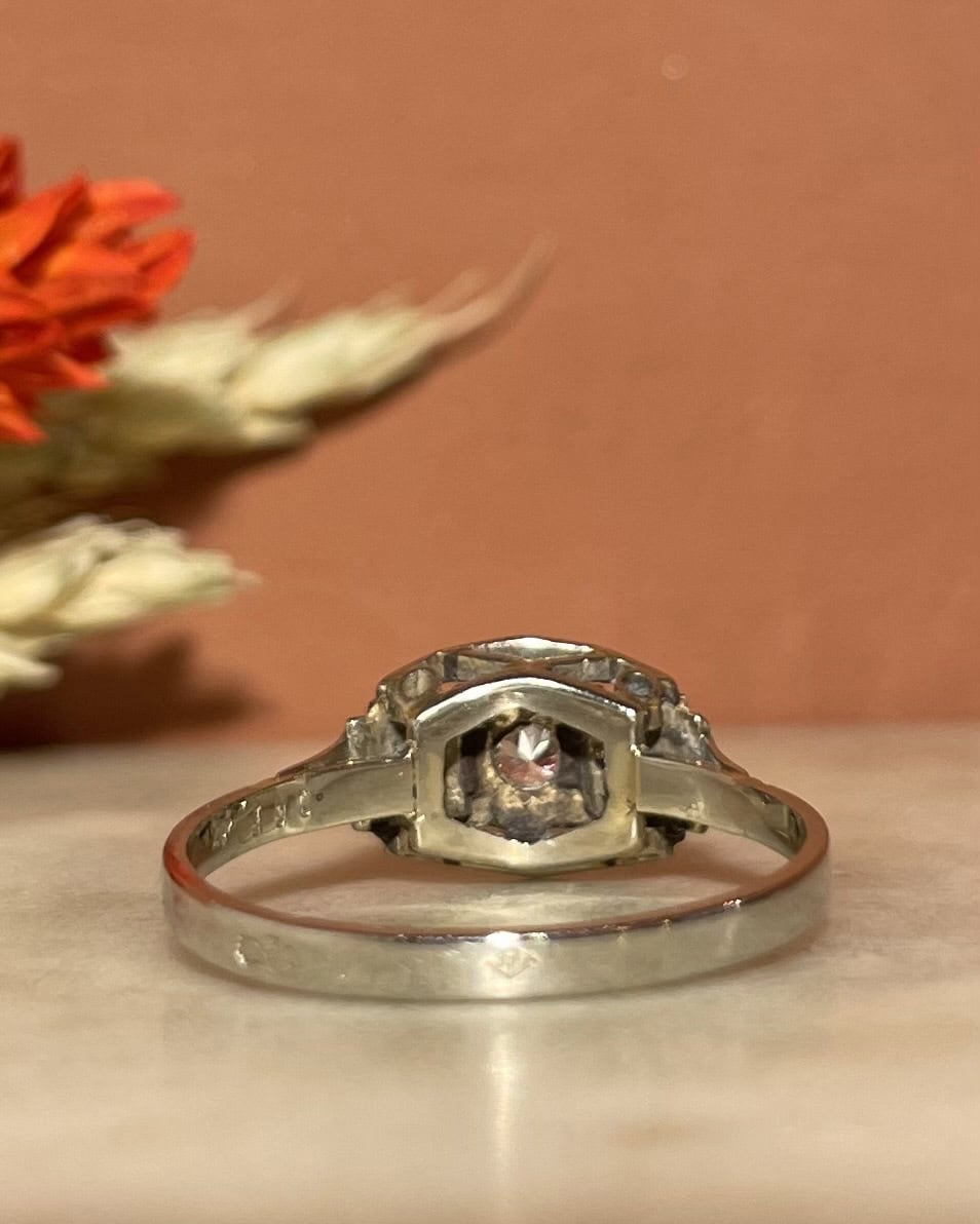Bague Vintage Art - Déco Diamants "Mariél" - Elliade Paris