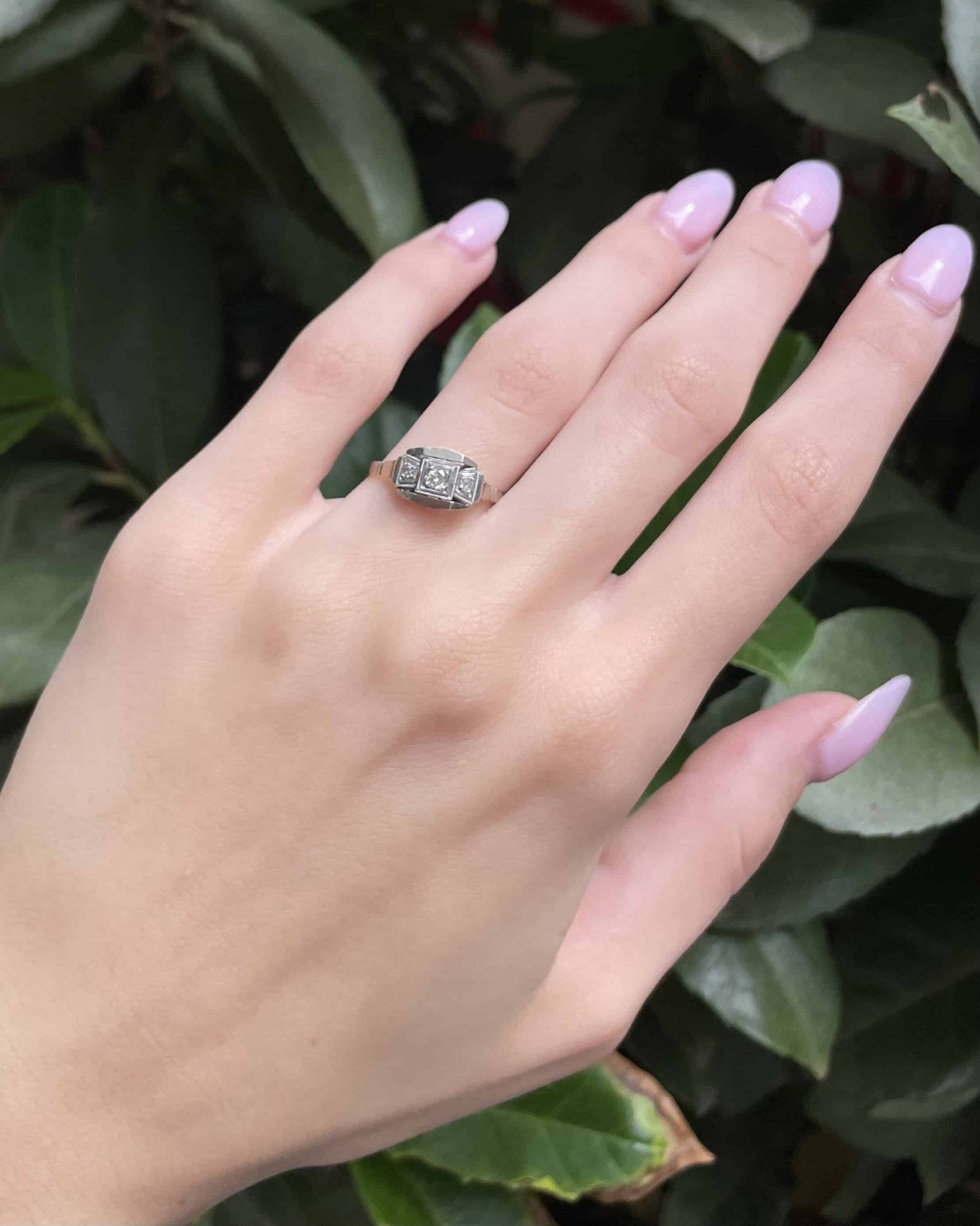Bague Vintage Art - Déco Diamants "Mariél" - Elliade Paris