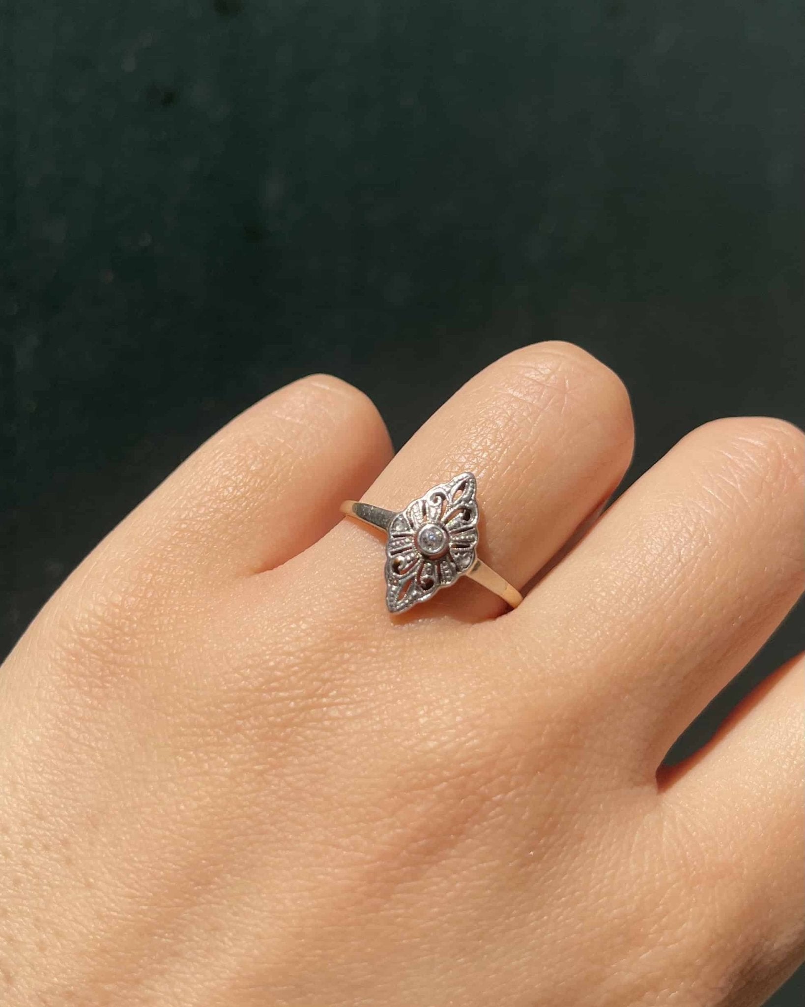 Bague Vintage Art - Déco Diamants "Marilou" - Elliade Paris