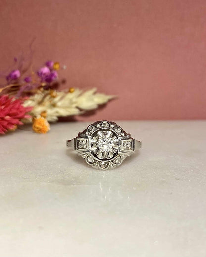 Bague Vintage Art - Déco Diamants &quot;Mika&quot; - Elliade Paris