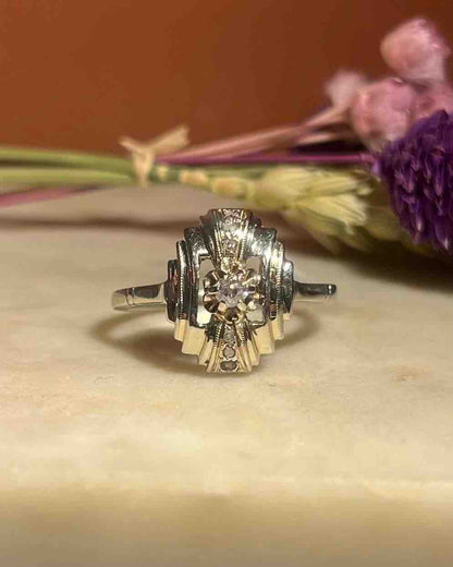 Bague Vintage Art - déco Diamants &quot;Reina&quot; - Elliade Paris