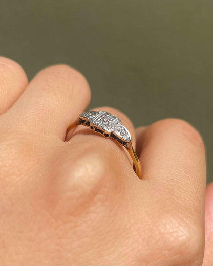 Bague vintage Art Déco Diamants &quot;Romy&quot; - Elliade Paris
