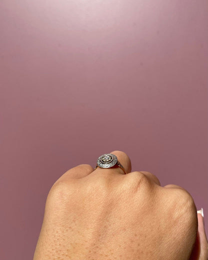 Bague Vintage Art - déco Diamants &quot;Rose&quot; - Elliade Paris
