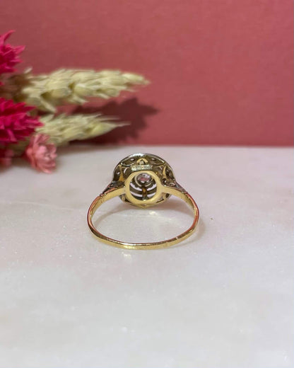 Bague Vintage Art - déco Diamants &quot;Rose&quot; - Elliade Paris