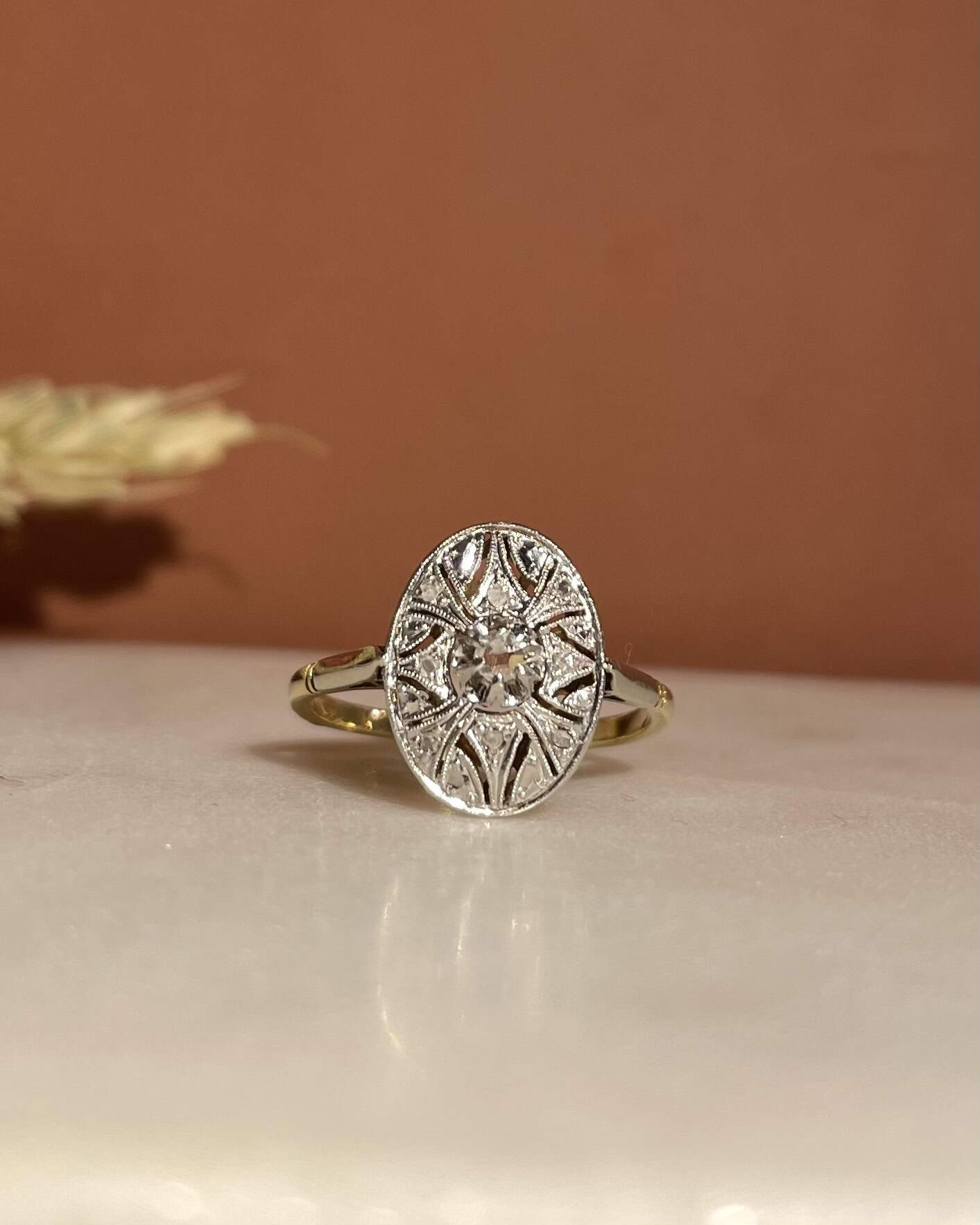 Bague Vintage Art - Déco Diamants "Tamara" - Elliade Paris