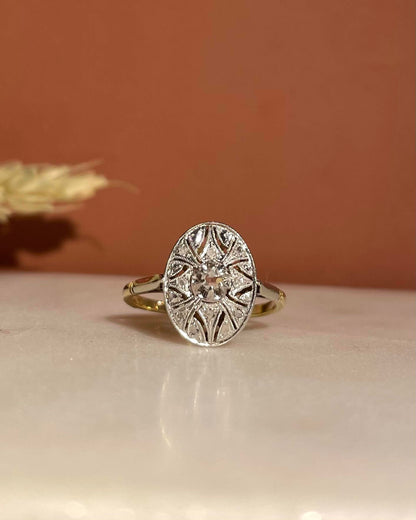 Bague Vintage Art - Déco Diamants &quot;Tamara&quot; - Elliade Paris