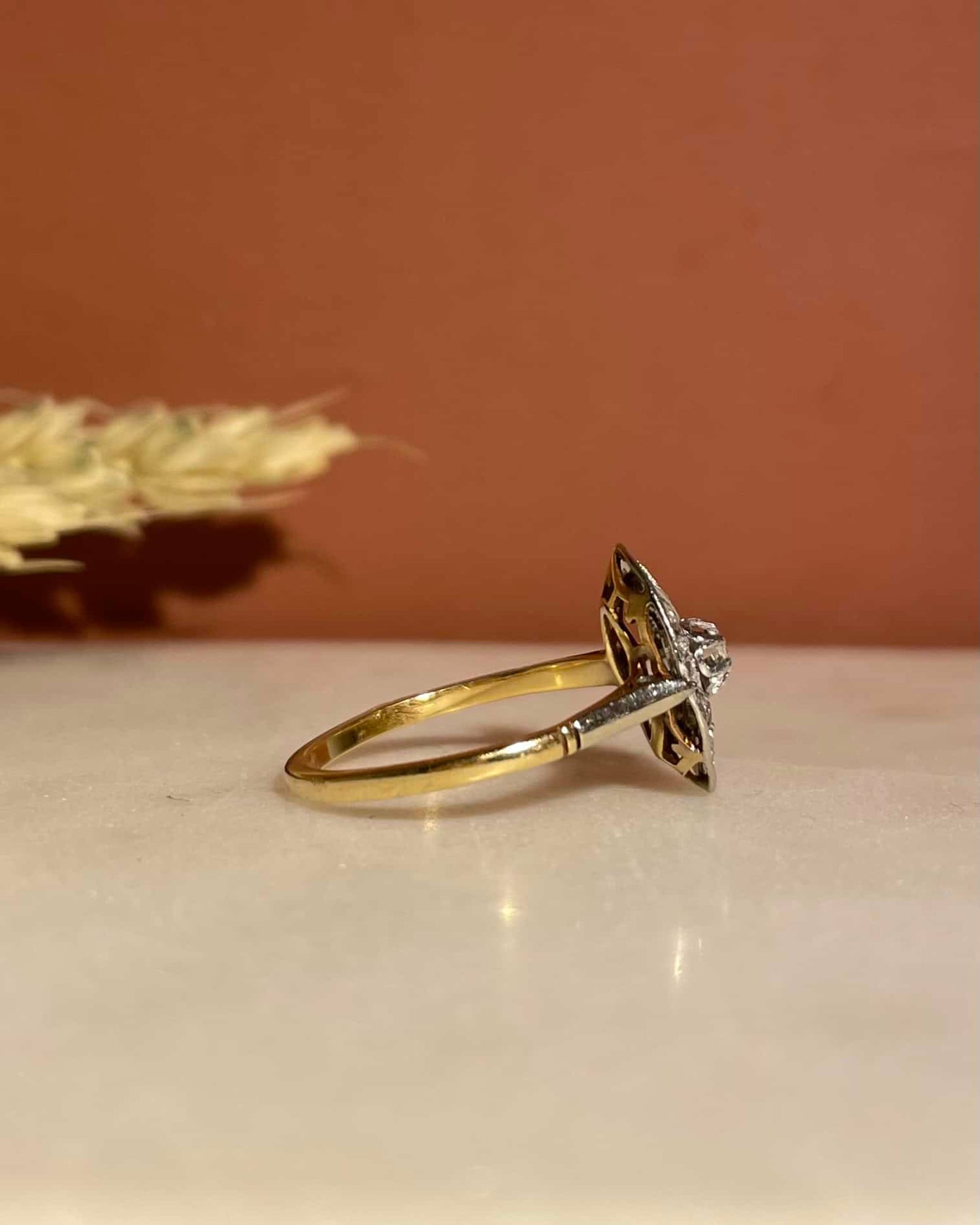 Bague Vintage Art - Déco Diamants &quot;Tamara&quot; - Elliade Paris