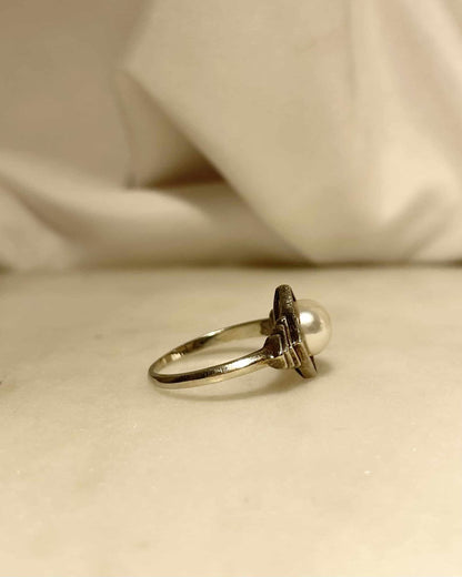 Bague Vintage Art - Déco Perle &quot;Azalée&quot; - Elliade Paris