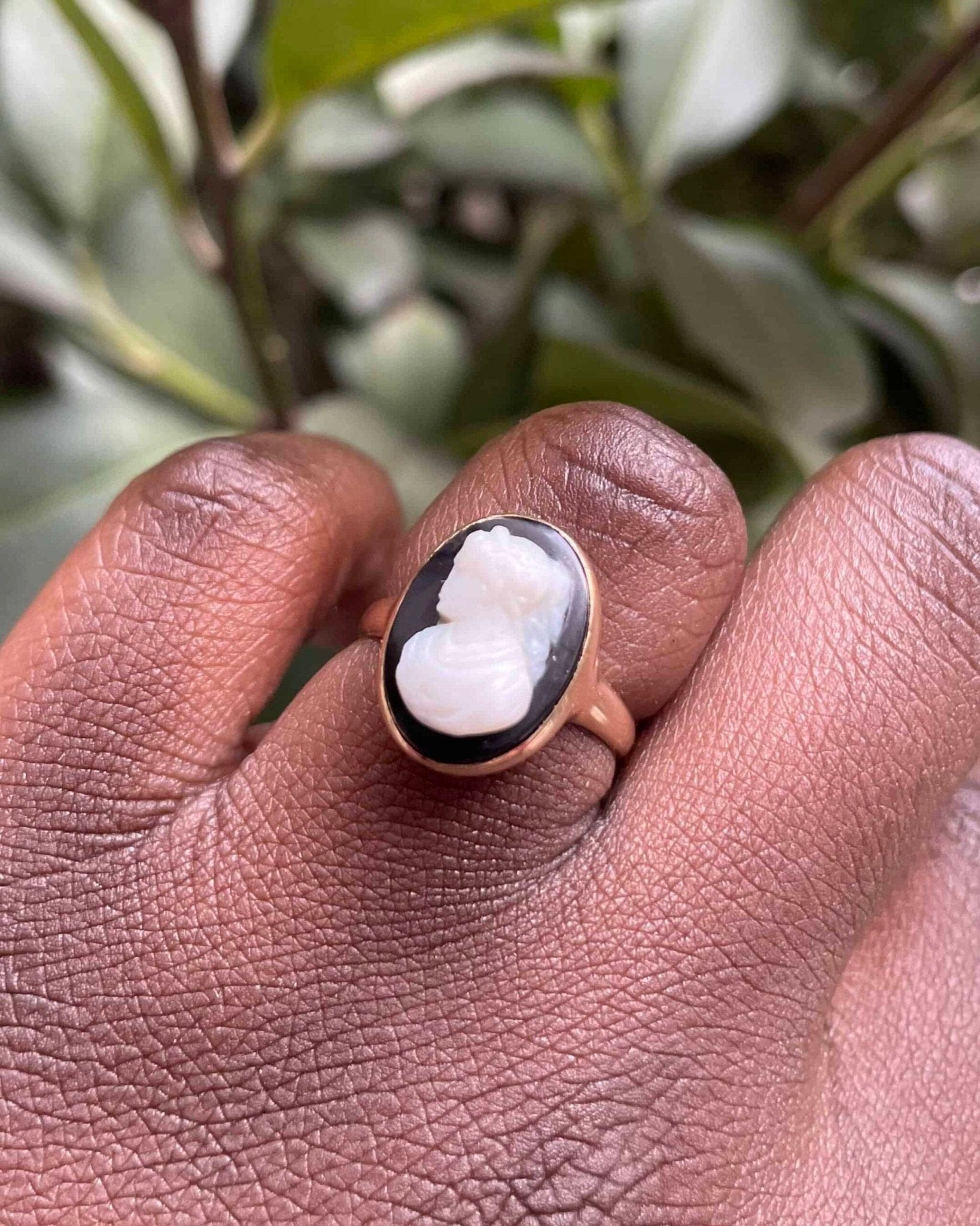 Bague vintage Camée Agate "Thora" - Elliade Paris