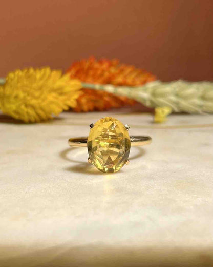 Bague vintage citrine &quot;Dylaria&quot; - Elliade Paris