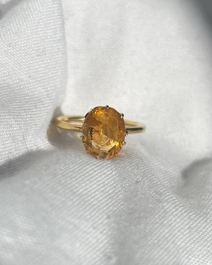 Bague vintage citrine &quot;Sunny&quot; - Elliade Paris