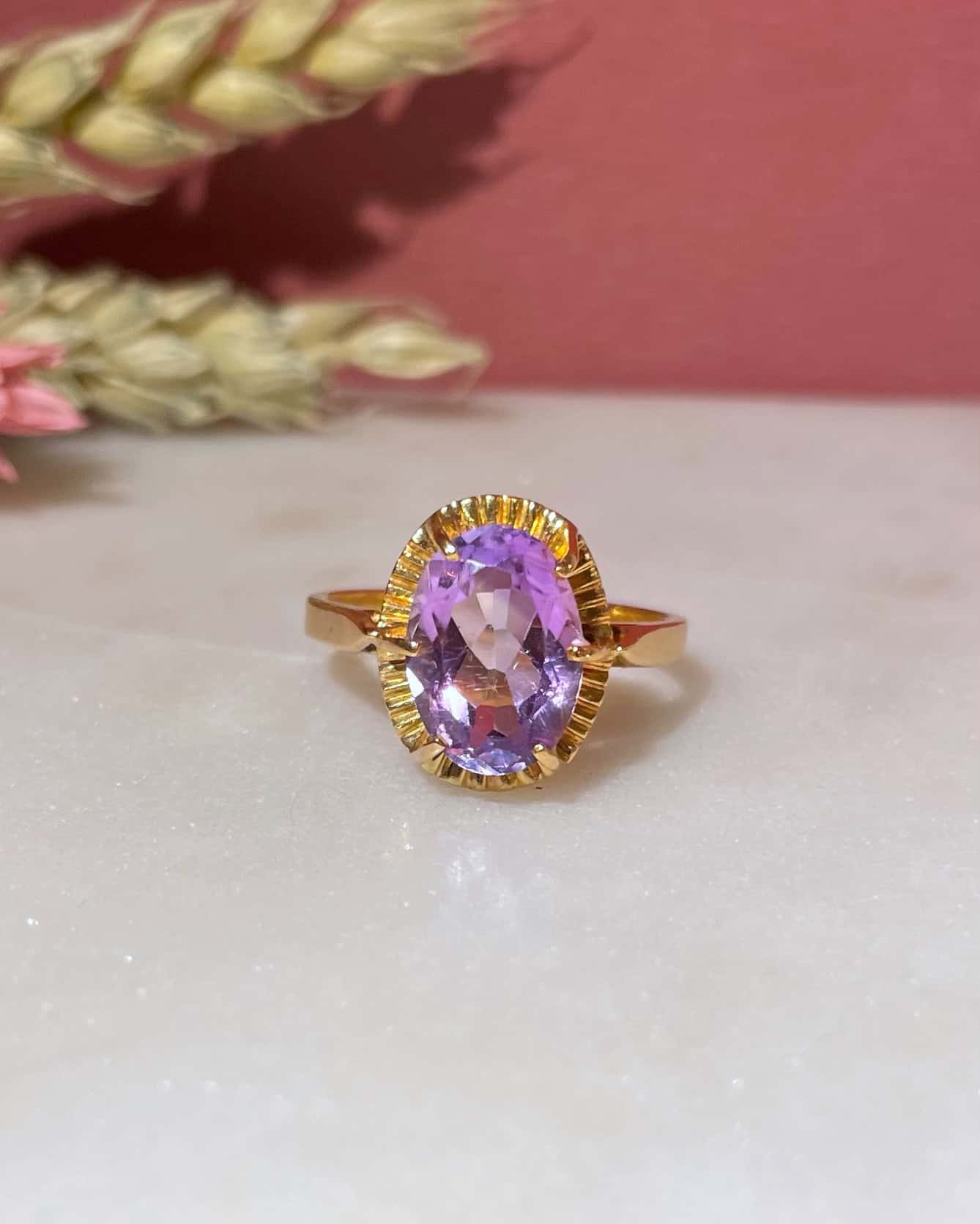 Bague Solitaire Améthyste 2.35 Carats "Galilee" - Elliade Paris