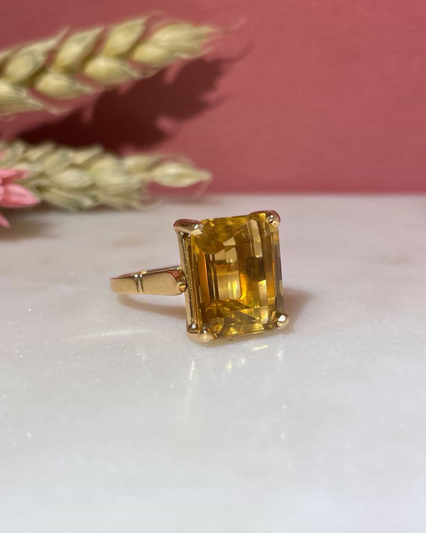 Bague Cocktail Citrine 5.80 Carats "Yasmina" - Elliade Paris