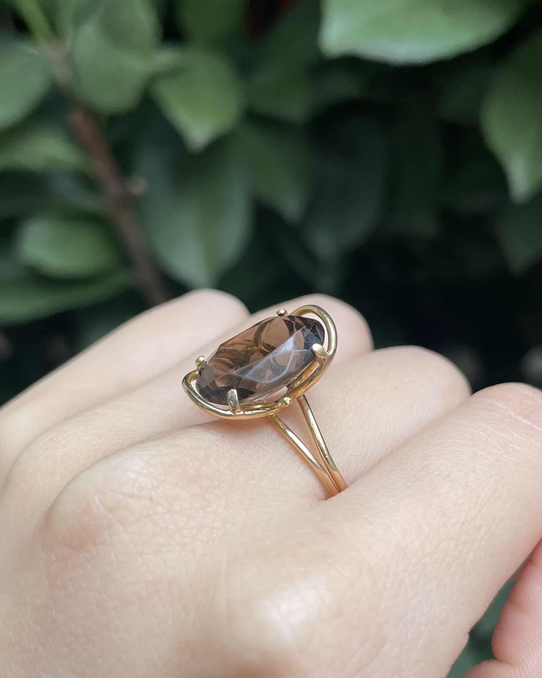 Bague Cocktail Quartz fumé 5.10 Carats "Anouk"