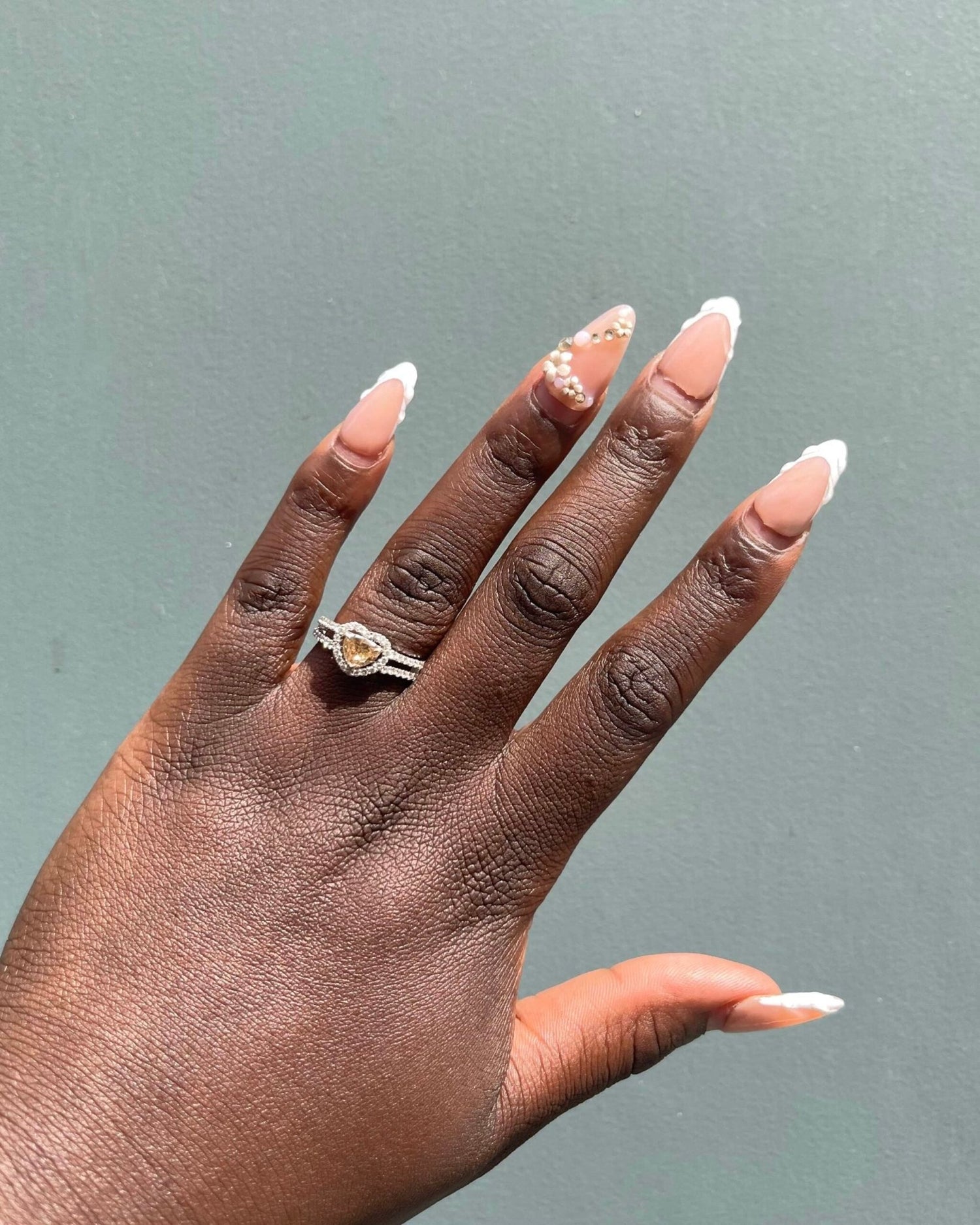 Bague Vintage Coeur Diamants 1.09 carat &quot;Evelyne&quot; - Elliade Paris