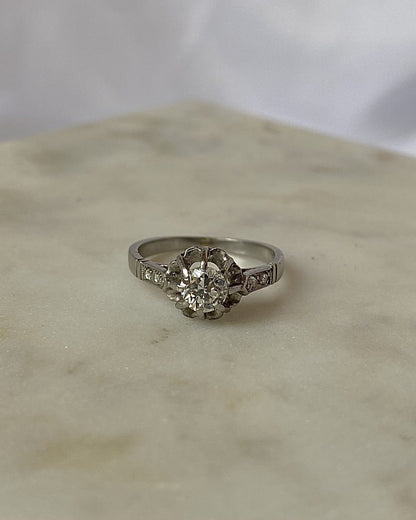 Bague solitaire diamant Vintage &quot;Oya&quot;