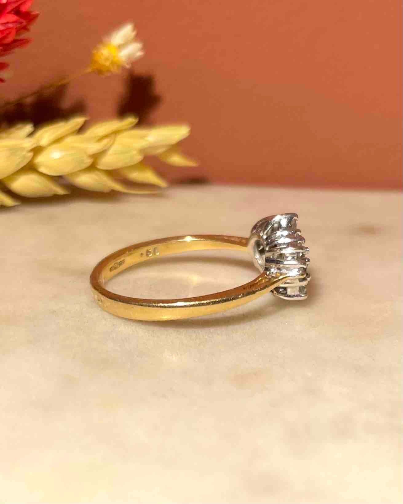 Bague Vintage Diamants 0.45 Carat &quot;Daliana&quot; - Elliade Paris