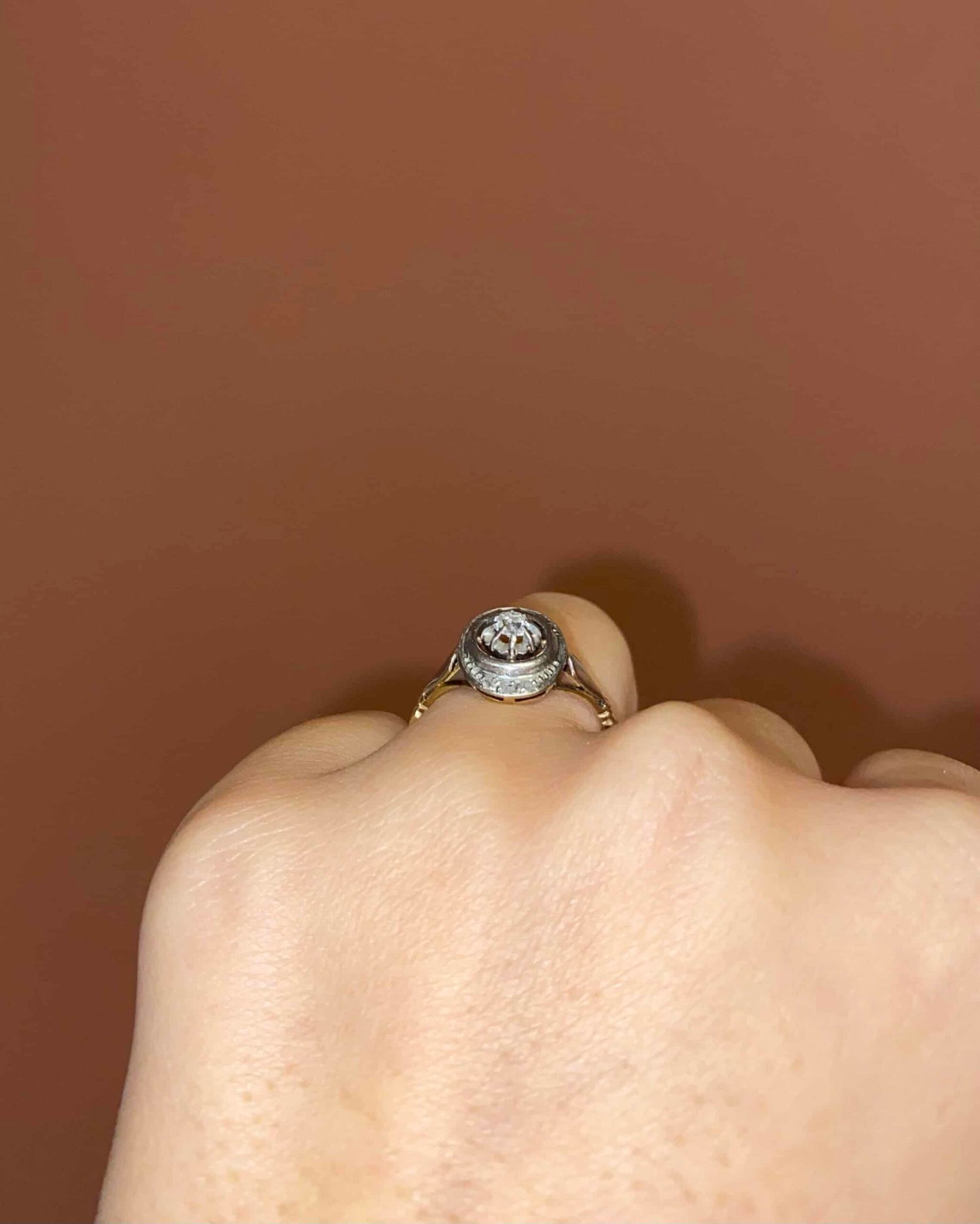 Bague Vintage Art-Déco Diamants &quot;Blanche&quot;