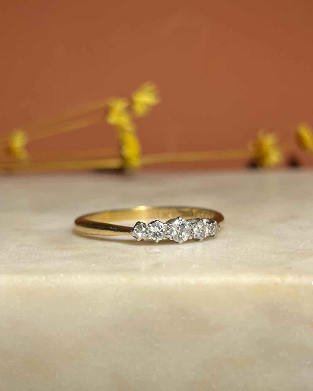 Bague Vintage Diamants "Garance" - Elliade Paris