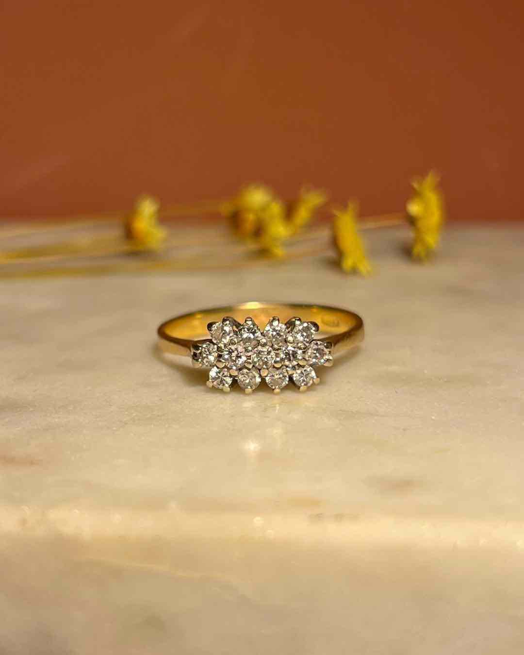 Anillo de diamantes vintage &quot;May&quot;