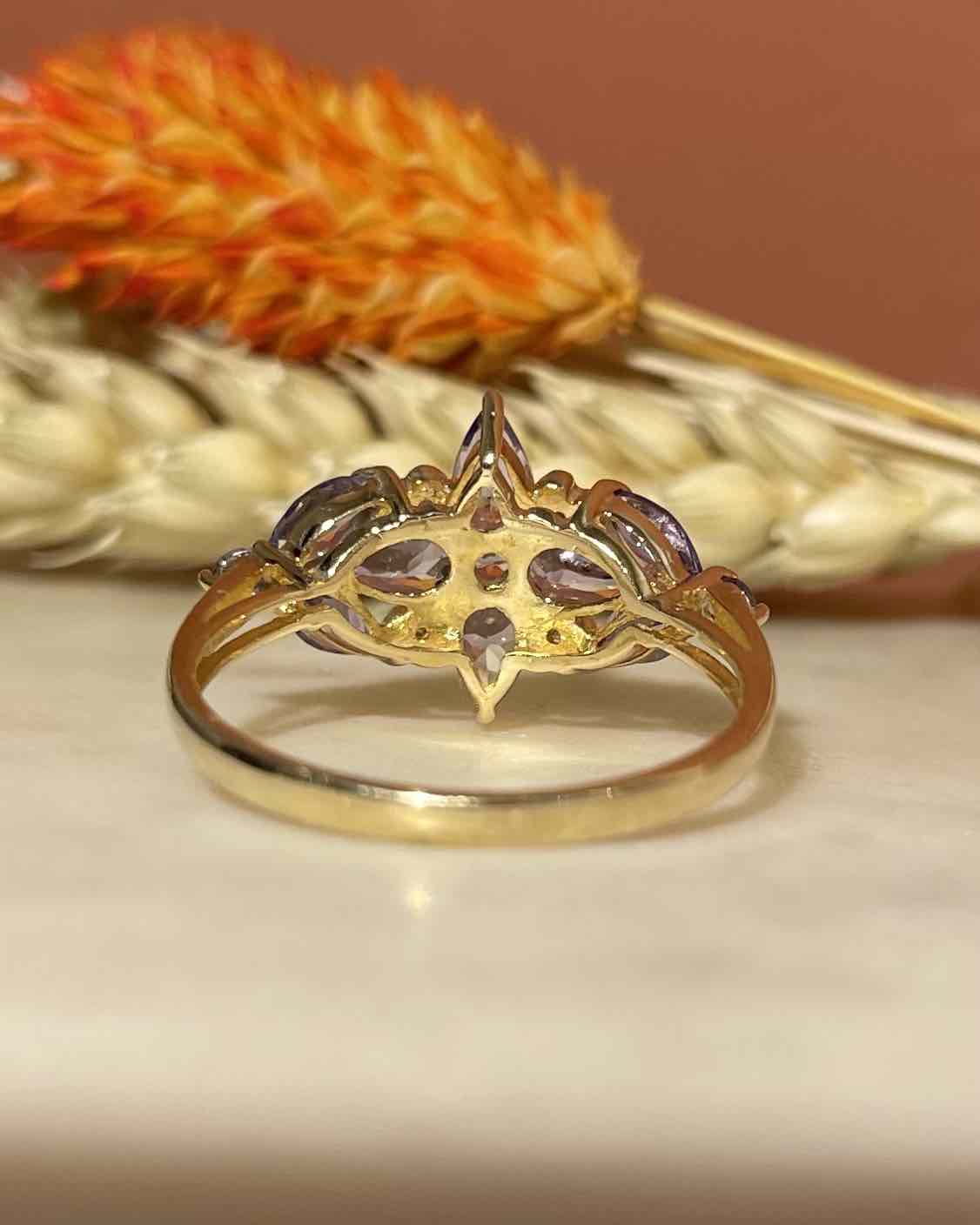 Bague Tanzanites &amp; Diamants &quot;Cléophée&quot;