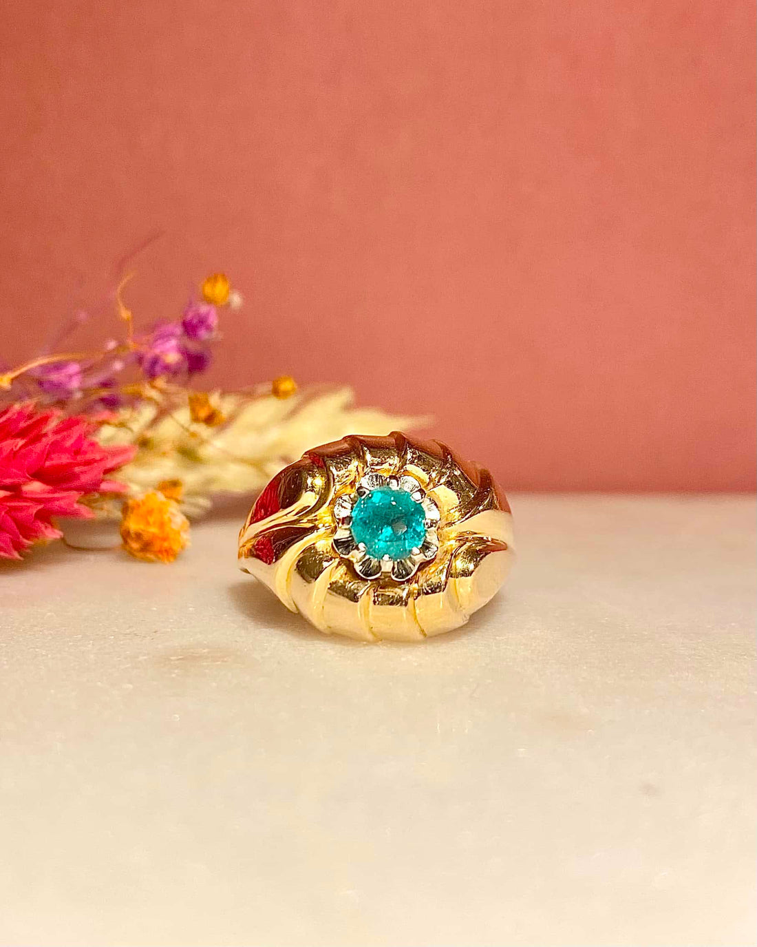 Bague Jonc Tourbillon Émeraude 0.25 carat &quot;Telma&quot;