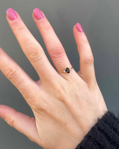 Bague Trilogie Saphir 0.60 carat &amp; Diamants &quot;Lucile&quot;