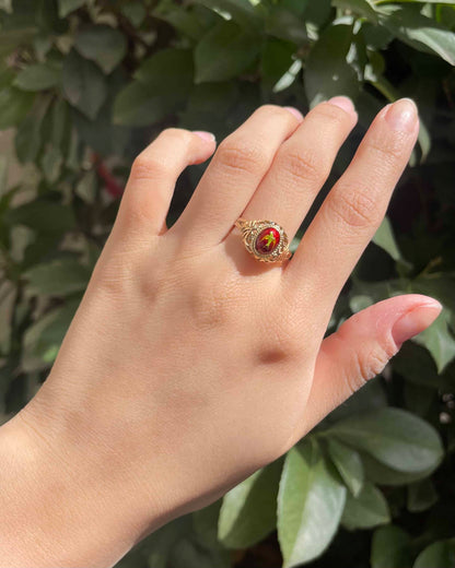 Bague jonc émail d’oiseau &quot;Jany&quot;