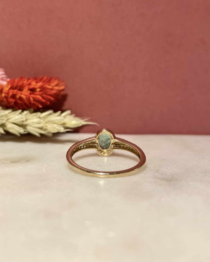 Bague Vintage Émeraude 0.65 carat &amp; Diamants &quot;Hope&quot; - Elliade Paris