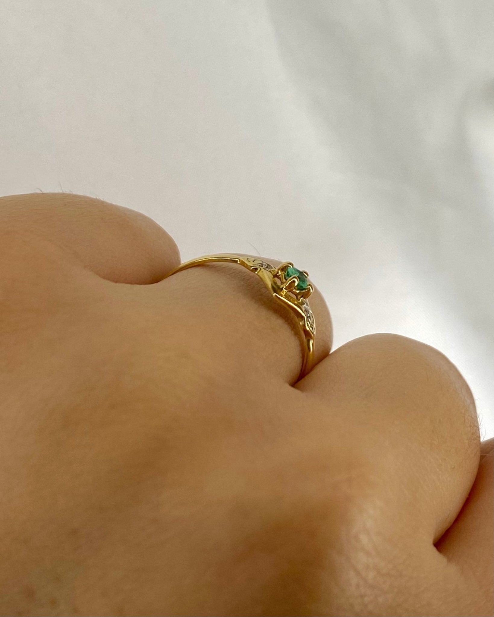 Bague Vintage Émeraude "Arabella" - Elliade Paris