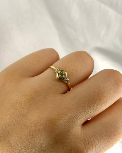 Bague Vintage Émeraude &quot;Arabella&quot; - Elliade Paris