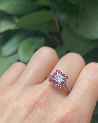 Bague Damier Rubis &amp; Diamants &quot;Briar&quot;
