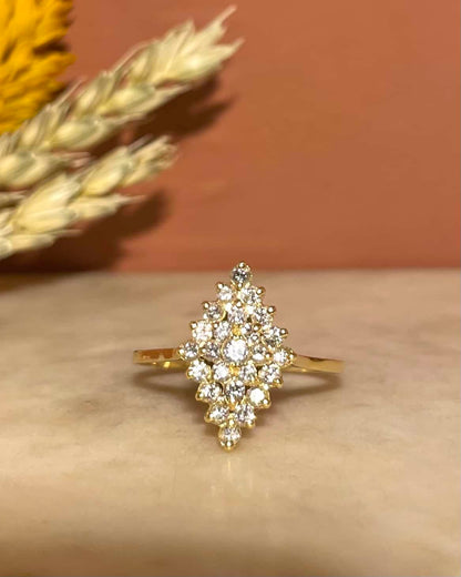 Anillo de diamantes &quot;Joan&quot; de 25 diamantes