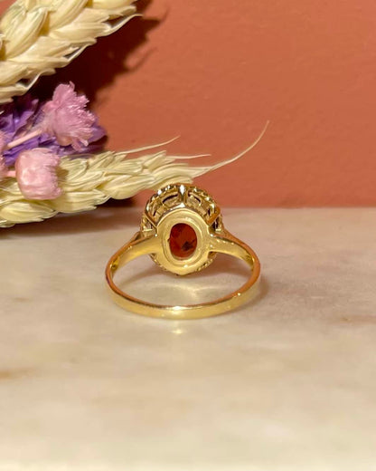 Bague Vintage Grenat 2 Carats &quot;Gislene&quot; - Elliade Paris