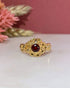 Bague Vintage Grenat Fleur "Florina" - Elliade Paris