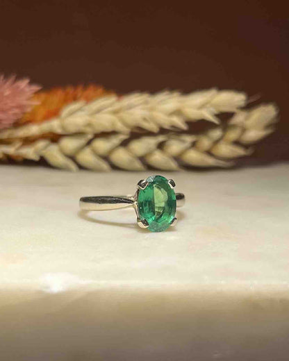 Bague vintage Grenat Tsavorite 2 carats &quot;Gina&quot; - Elliade Paris