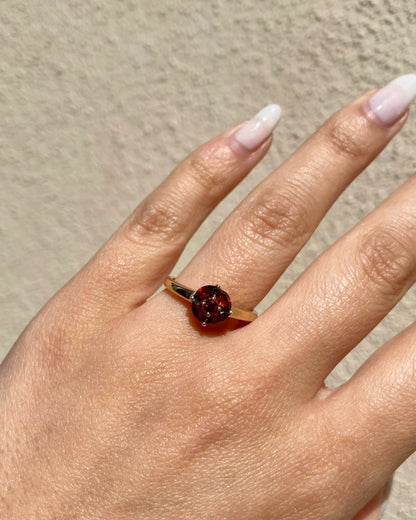 Bague Vintage Grenats 0.70 carat &quot;Vanille&quot; - Elliade Paris