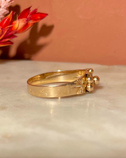 Vintage Gold Pearl Ring "Nell"
