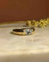 Bague Vintage Jonc Aigue - marine "Kaye" - Elliade Paris