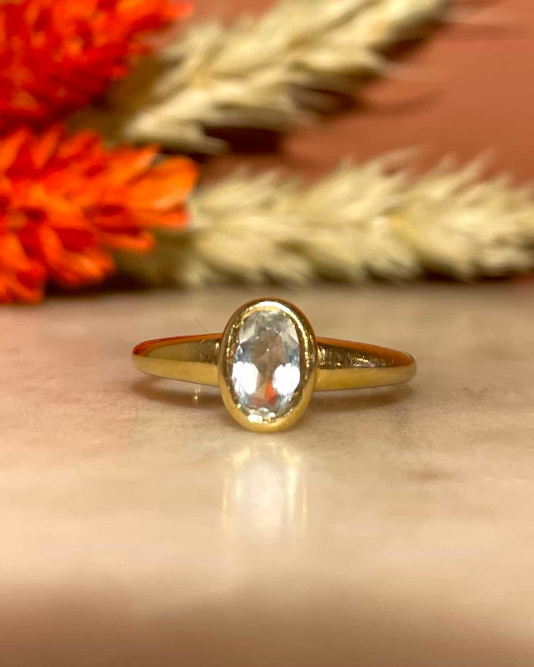 Bague Solitaire Aigue-Marine 0.35 carat &quot;Kimia&quot;