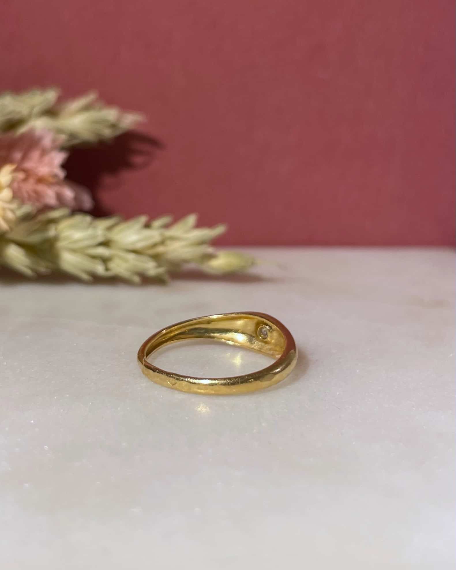 Bague Vintage Jonc Diamant "Ariella" - Elliade Paris