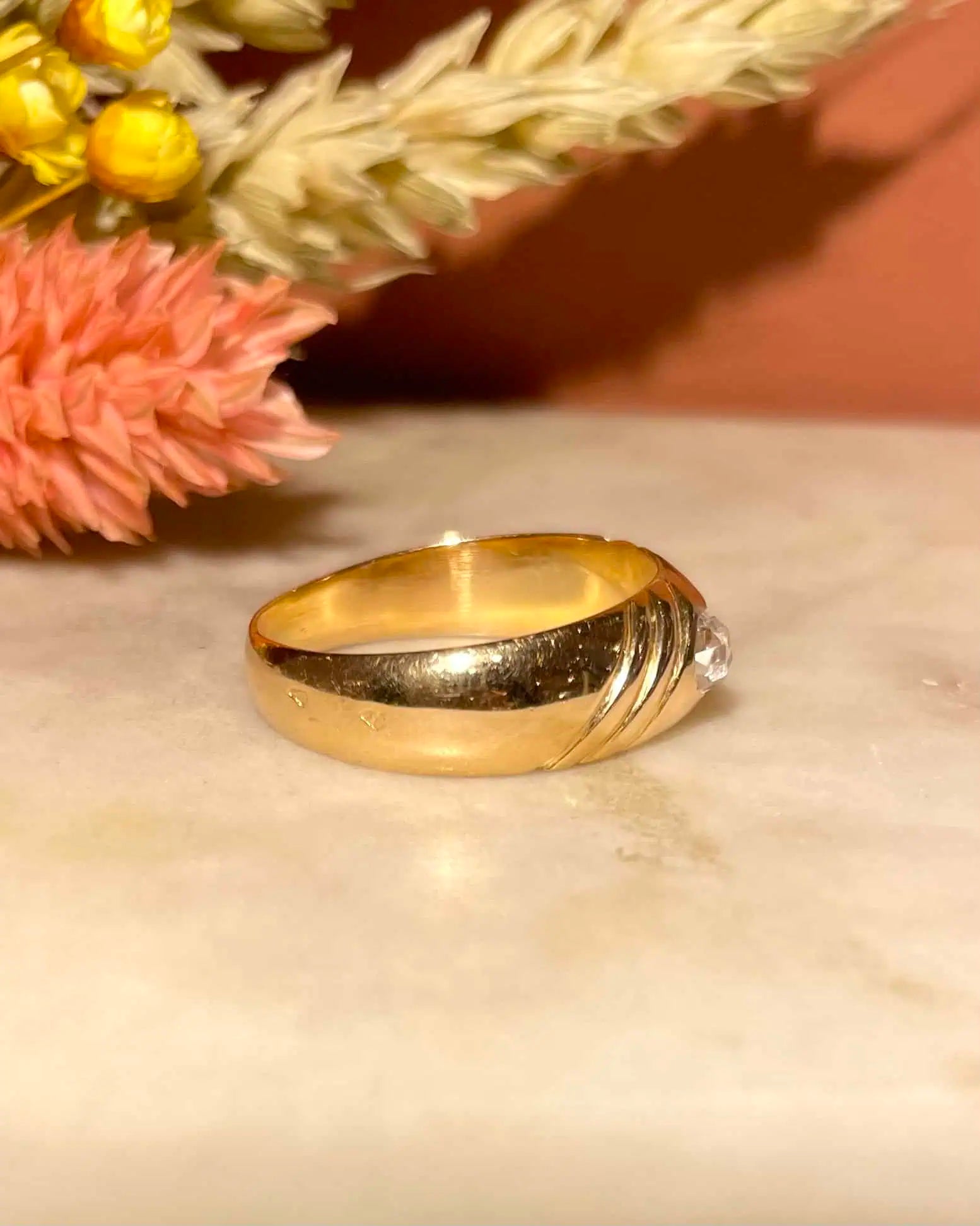 Bague Vintage Jonc Diamant "Georges" - Elliade Paris