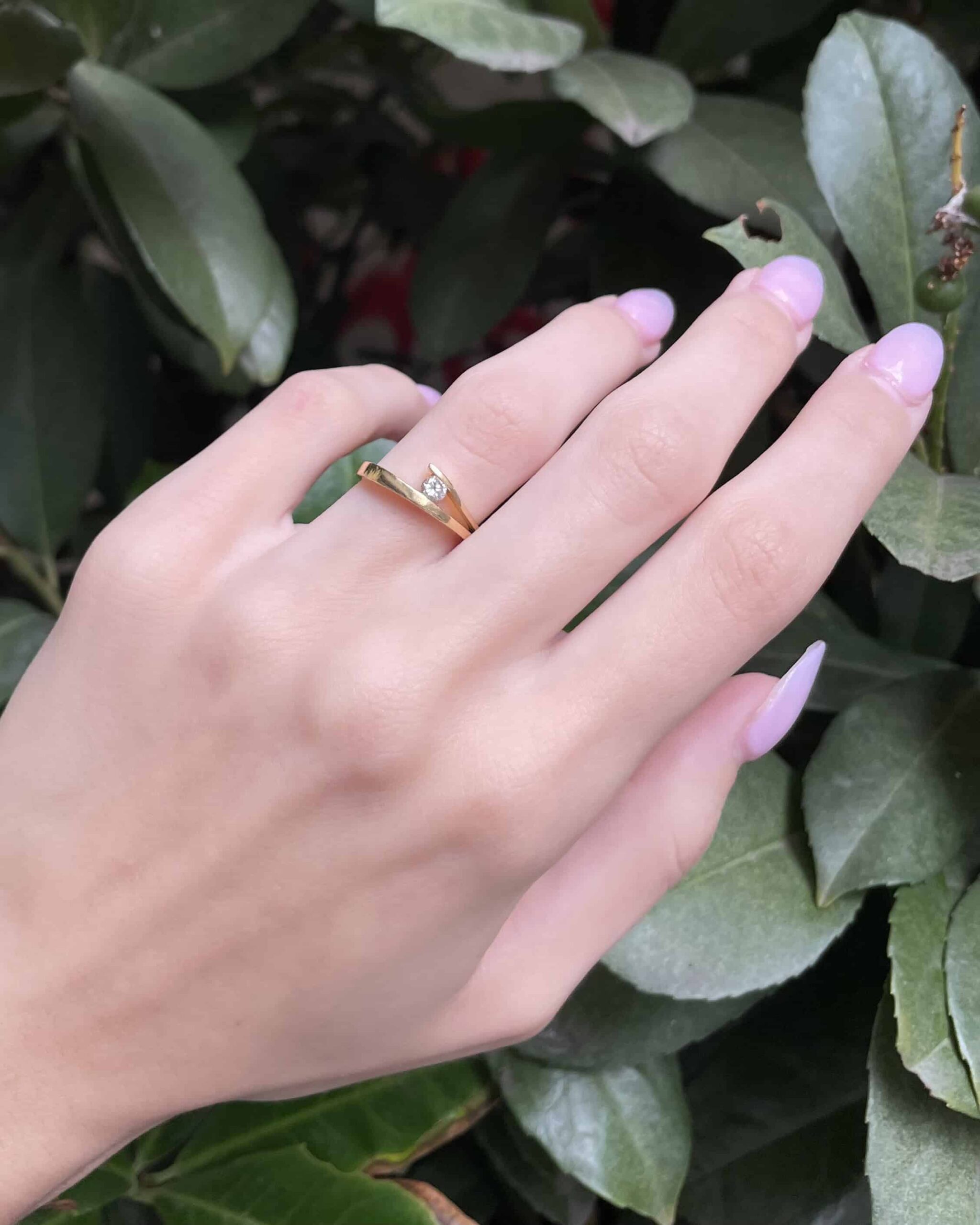 0.15 carat "Manassee" Diamond Solitaire Ring