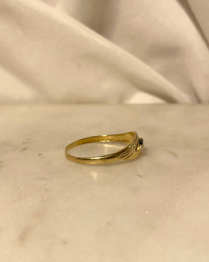 Bague Vintage Jonc Saphir &quot;Marnie&quot; - Elliade Paris
